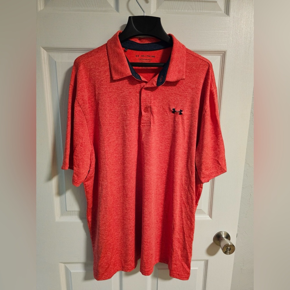 Under Armour Men's Vibrant Orange Polo Shirt